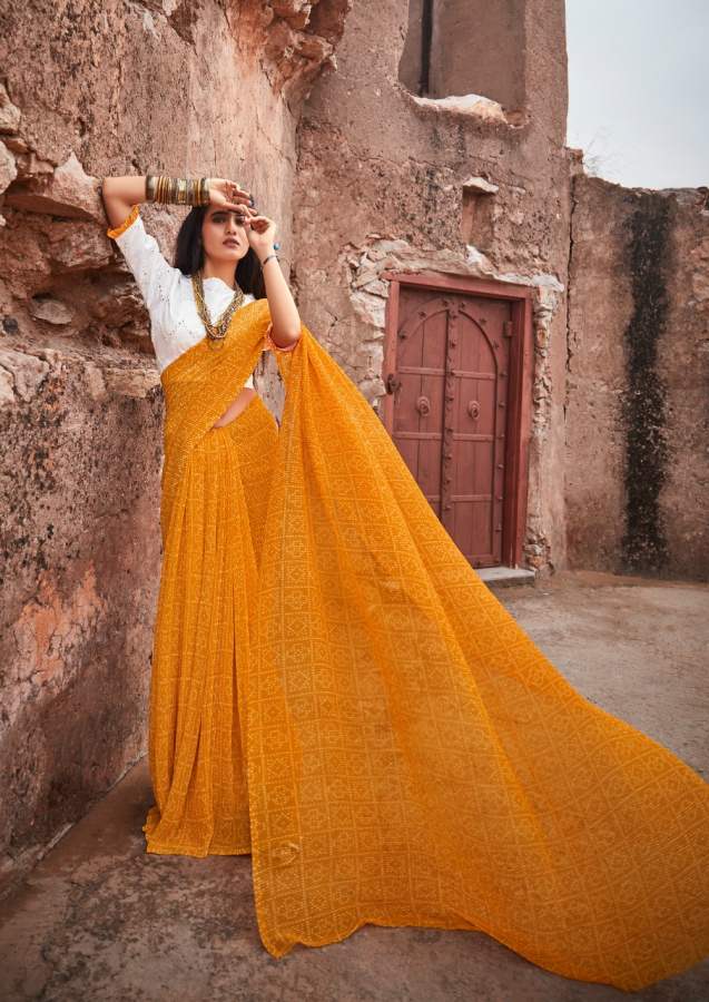 Kashvi Saheli Fancy Party Wear Georgette Printed Designer Saree Collection